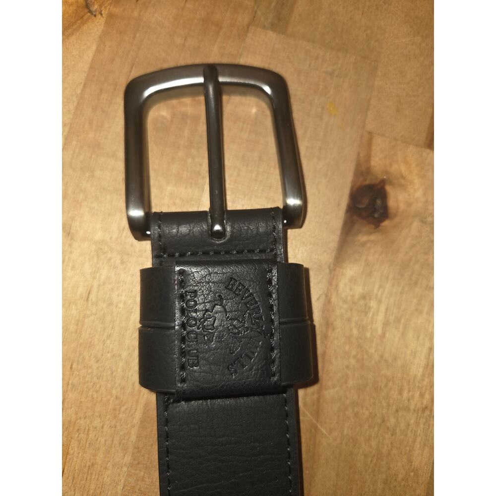 Mens Beverly Hills Polo Club Black Leather Belt size 44
